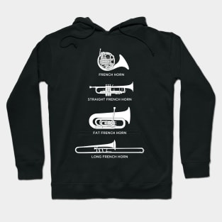 Funny Types Of French Horn Hoodie